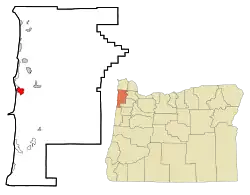 Location of Netarts, Oregon