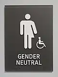 Accessible gender-neutral sign icon