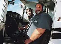 Pilot Tony Christiansen flies the Cessna 172.