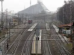 Panoramic view of the railway station