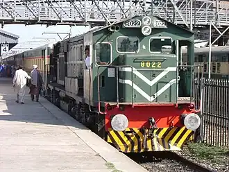 Train at Rawalpindi station