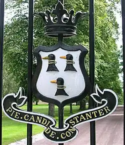 Treschow in 20th Century style on the portal to the manor house Fritzøehus.