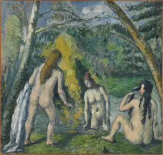 Paul Cézanne, Trois baigneuses, 1879–1882, oil on canvas, 42 x 55&nbsp;cm, Petit Palais, Paris