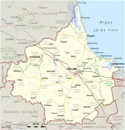 Location of Tukums Municipality