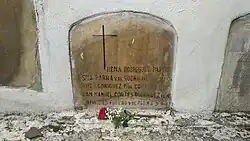 Hena Rodríguez's grave at the Central Cemetery in Bogotá