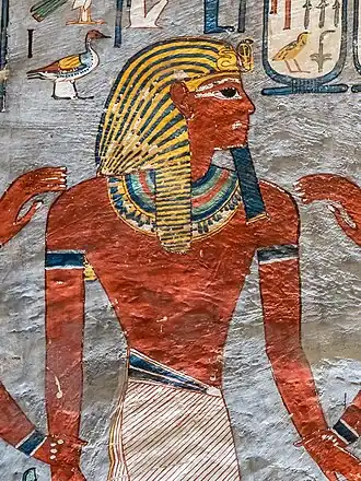 Portrait of Ramesses I from his tomb in KV16.