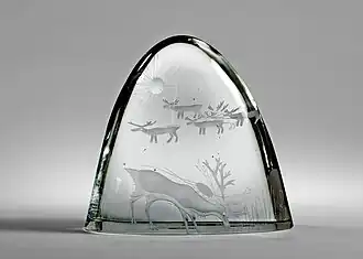 Tunturi, glass sculpture