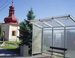 Bus stop and Chapel of Saint John of Nepomuk