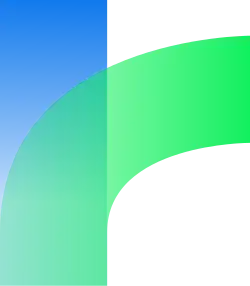 The Twine logo: A blue vertical line with a green arc that diverges from it.