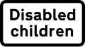"Disabled children" plate used with the children sign