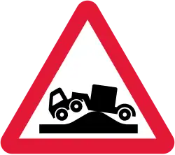 Risk of grounding warning sign