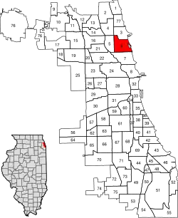 Location within the city of Chicago