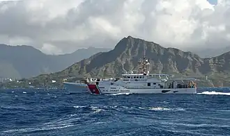 A view from the south, including Diamond Head Lighthouse