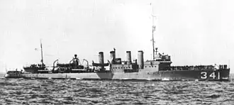 USS Decatur (DD-341) underway before World War II