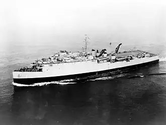 USS Epping Forrest (LSD-4) at sea, date and location unknown.