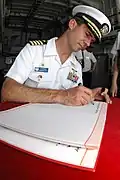 Captain Jeff Bartkoski of USS Blue Ridge visited Sanming on 28 June 2006
