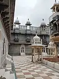 Courtyard where the Ek Thambiya Mahal is located.