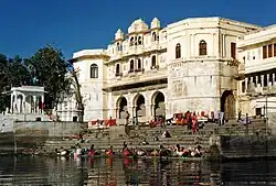 Ghats on the lake