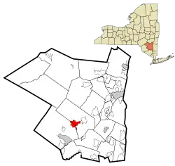 Location in Ulster County and the state of New York.