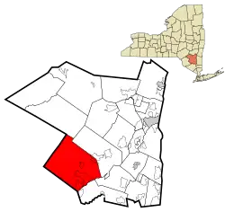 Location in Ulster County and the state of New York.
