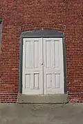 Former door on back yard