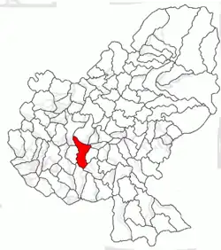 Location in Mureș County
