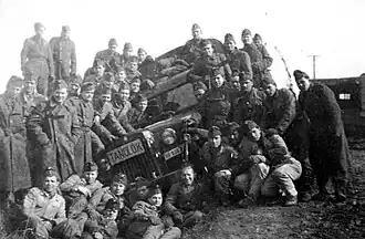 Uniform, military, commercial vehicle, Hungarian brand, tableau, Rába-brand Fortepan 22344