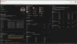 Example of the Unraid dashboard.