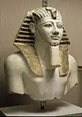 Upper part of a statue of Thutmose III from the Metropolitan Museum of Art