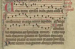 Medieval music manuscript