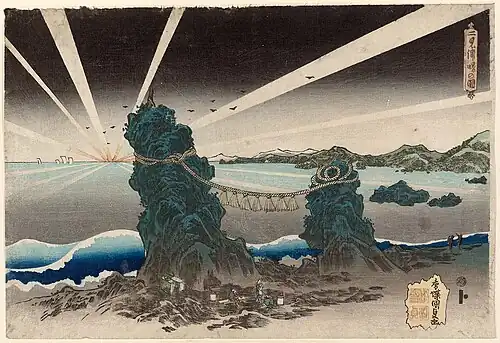 Dawn at Futami-ga-ura Kunisada, c. 1832