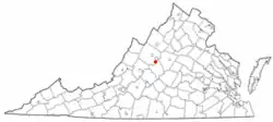 Location of Sherando, Virginia