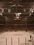 End zone view of the ice surface at the arena