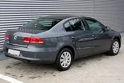 Facelifted Volkswagen Passat B7 Sedan (rear)