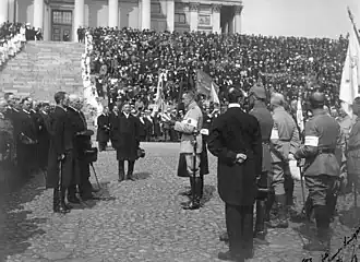 Parade of the White Guard on 16 May 1918 after the Battle of Helsinki