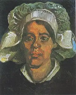 Head of a Peasant woman with white hood (Gordina de Groot), 1885, Kröller-Müller Museum, Otterlo, Netherlands (F85)