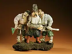 The gem sculpture Bosom Pals by Vasily Konovalenko.