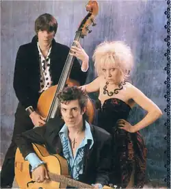 The band in 1987. From left to right: Dirk Schoufs, Willy Lambregt, Dani Klein