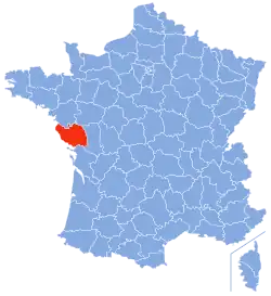 Location of Vendée in France