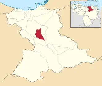 Location in Anzoátegui