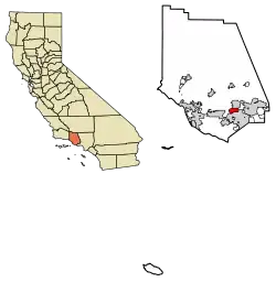 Location in Ventura County and the state of California