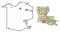 Location of Kaplan in Vermilion Parish, Louisiana