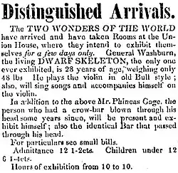 A newspaper advertisement