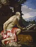Saint Jerome in the Wilderness, painting by Veronese Workshop, possibly Benedetto Caliari, 1575–1585, National Gallery of Art, Washington, D.C.
