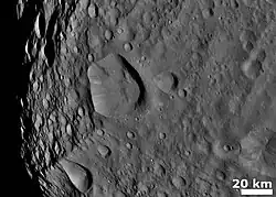 Cratered terrain with hills and ridges (6 August 2011)