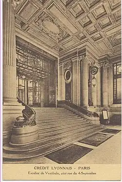 Lobby, side rue du 4 septembre in the 1920s