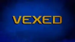 series title against a blue background