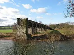 Monmouth Viaduct structure today, showing the missing river span.