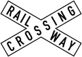 Australia, Fiji, New Zealand and the Philippines base their crossbucks on this model. The former two countries may use a red target board, Canada used this design until the mid-80s when they switched to the red outline.