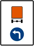 Route for vehicles carrying dangerous goods (left)